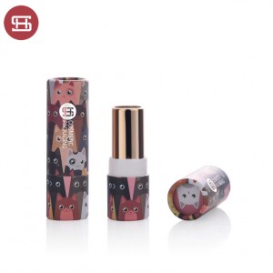 9700# Eco friendly lip balm tube Custom logo high quality cardboard paper round lipstick packaging