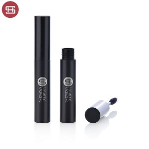 9747# Matte black round empty mascara container tube with brush 8ml