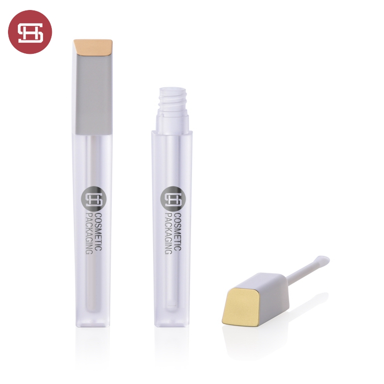 Wholesale Price China Empty Lip Gloss Tube With Brush -
 9773# new empty square lipgloss container silver & yellow color cap custom  new design empty plastic lipgloss tube container  – Hu...