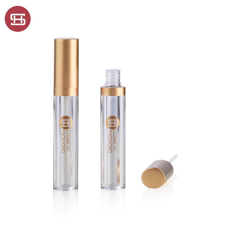 Chinese wholesale Make Your Own Logo Lipgloss -
 9779# new empty round lipgloss container gold color cap custom new design empty plastic lipgloss tube container  – Huasheng