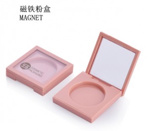 9806# magent square empty compact powder case packaging with mirror