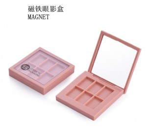 High Performance Eyeshadow Palette Cosmetic Case -
 Magnet 6 color square empty new label eye shadow palette  – Huasheng