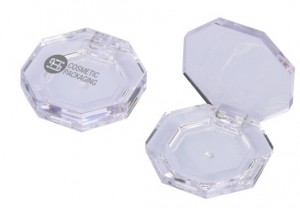 9824# rhombus shape transperant empty compact powder case packaging