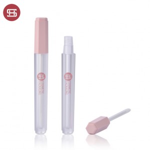 9838#F Fancy Pink Hexagon Shape Slim Long 4ml Empty Lipgloss Tube Container