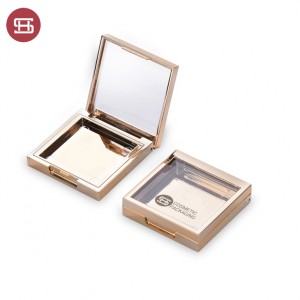 9890# dia 42mm gold color square new design compact case