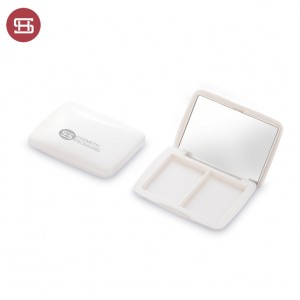 9894# custom white color square new design compact case