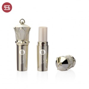 9904#Luxury Customized unique metallic gold cosmetic lipstick tube empty