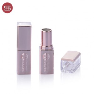 9905#Empty square popular lipstick container rose gold plastic lipstick tube container 12.1