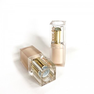 No.9927 Square pink transparent acrylic lid lipstick tube container for young lady