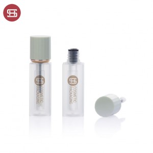 9930G# New Arrival Square Shape  Plastic Empty  Green Round Cap Frosted Square Color Lip Gloss Bottle