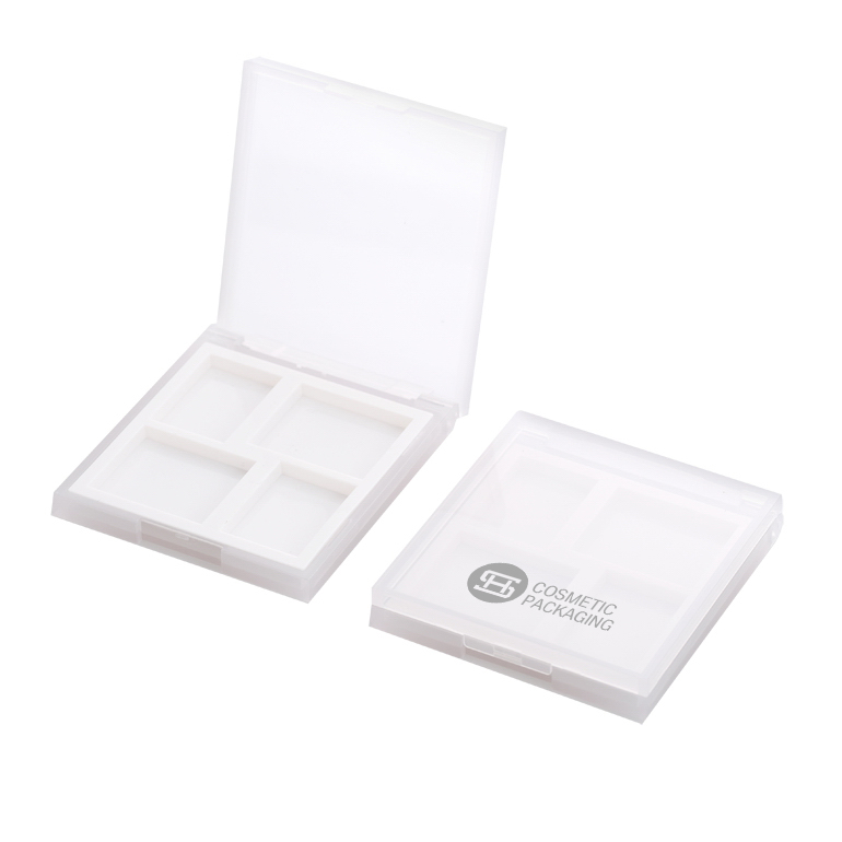 OEM Customized Loose Pigment Eyeshadow -
 4 Color White Plastic Empty Transparent Eyeshadow Case#9946 – Huasheng