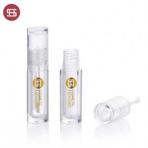 New Empty transparent round shape Lip Gloss Bottle  small capacity  plastic container  9951#