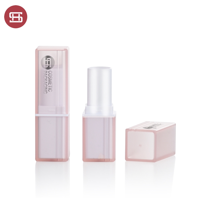 Unique pink transparent square shape lipstick container 9956# Featured Image