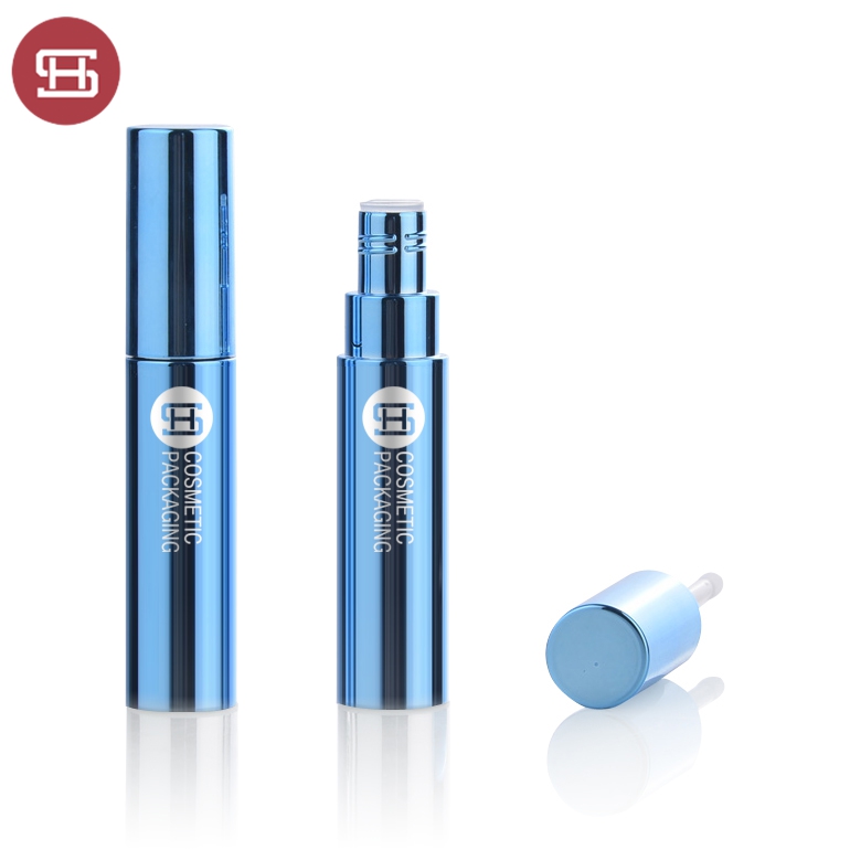 9652# New hot sale wholesale cheap makeup cosmetic custom blue clear cylinder round empty lipgloss tube container packaging
