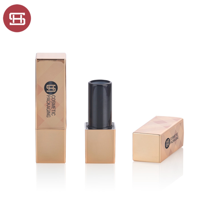 2019 Good Quality Magnetic Buckle Lip Balm Tube - New products wholesale high quality black gold silm custom magnetic empty lipstick tube container – Huasheng detail pictures