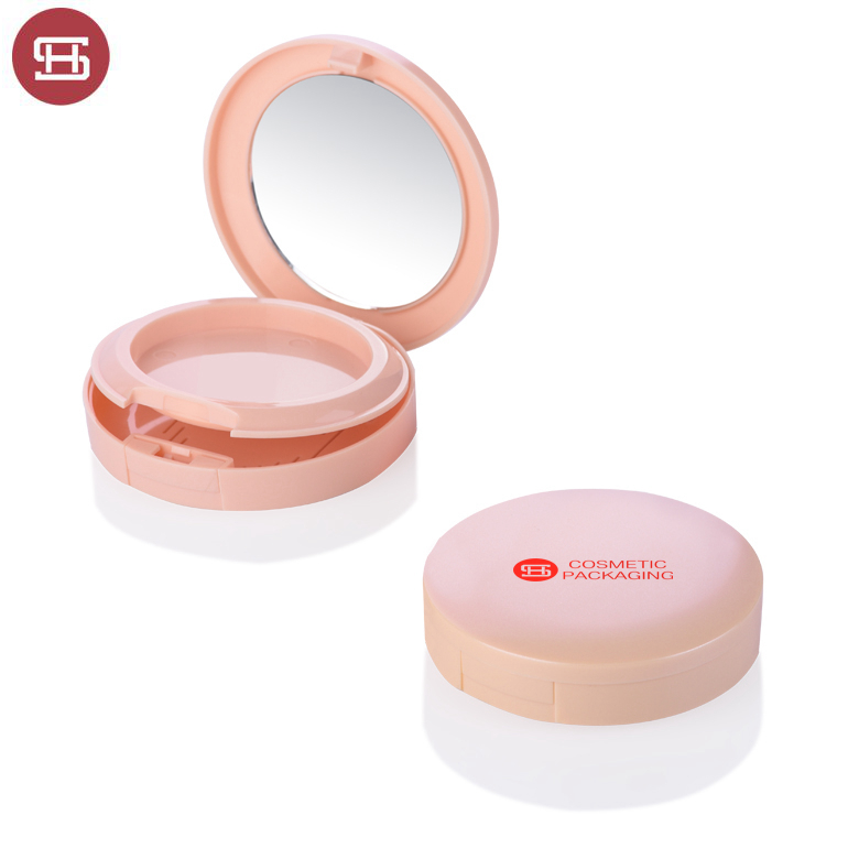 Good Quality Compact Powder Case -
 Wholesale OEM hot sale cosmetic custom pressed  plastic round empty compact powder cases container packaging with mirror – Huasheng