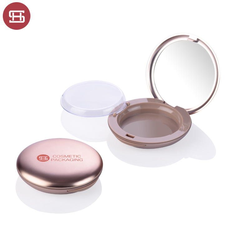 2019 Good Quality Heart Shaped Empty Makeup Compact Powder Case -
 Customize empty gold luxury round compact powder case container  with mirror – Huasheng