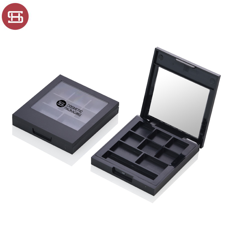 2019 China New Design High Pigment 35 Color Custom Empty Eyeshadow Palette -
 New products hot sale makeup cosmetic clear  black clear empty custom private label eyeshadow case packaging palette &#...