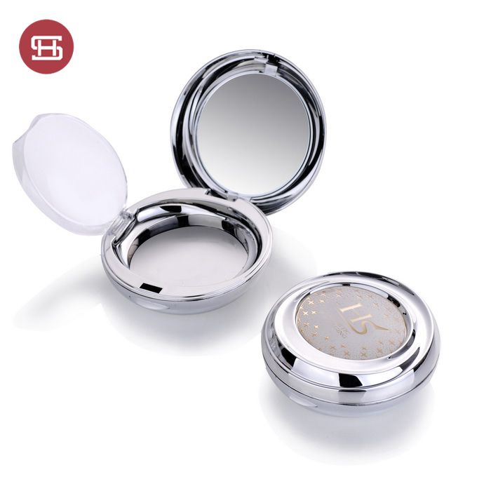High end round shaped makeup powder compact case/container
