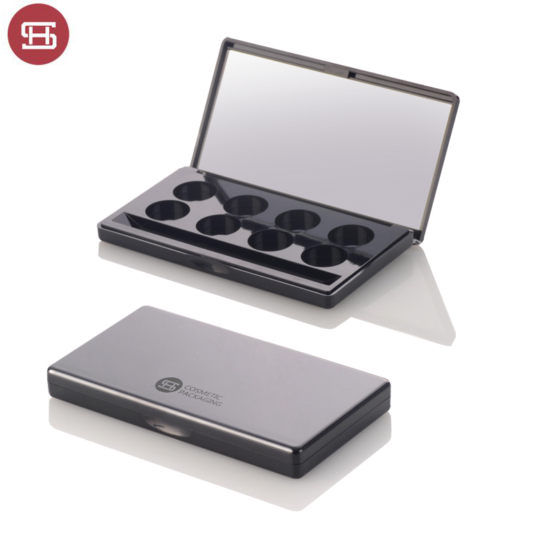 Super Purchasing for Empty Eyeshadow Case With Mirror -
 New products hot sale makeup cosmetic liquid black clear 8 empty custom eyeshadow case packaging round palette – Huasheng