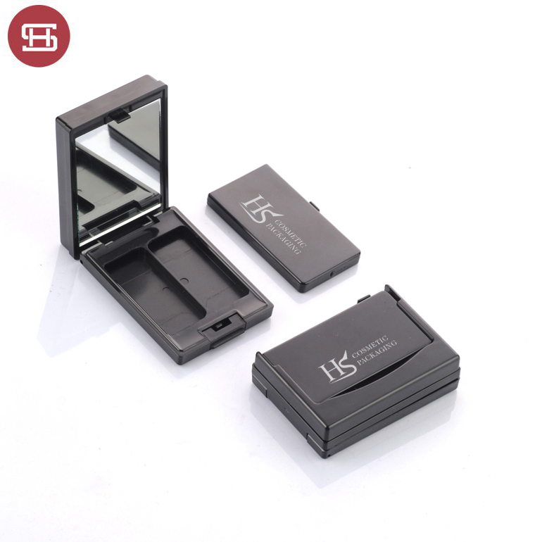 Newly Arrival Private Label Glitter Eyeshadow -
 New products hot sale makeup cosmetic liquid black clear empty custom private label empty eyeshadow packaging with mirror – Huasheng