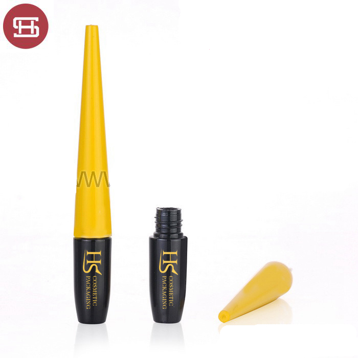 Hot sale new products OEM cosmetic matte gold custom black slim empty lidquid eyeliner tube container packaging