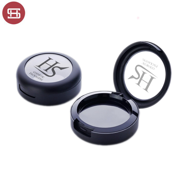 5007# Wholesale OEM hot sale makeup cosmetic custom pressed  plastic round empty compact powder cases container packaging