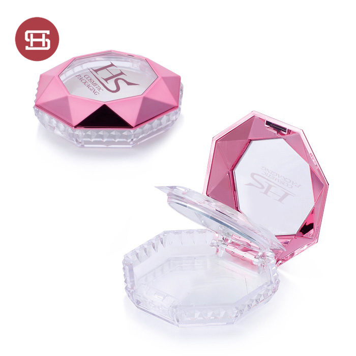 High Quality Chusion Compact Powder Case -
 Pink pressed powder container – Huasheng