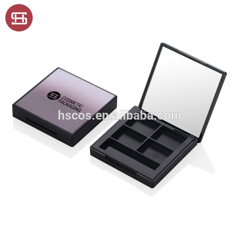 Chinese wholesale High Pigment Custom Empty Eyeshadow Palette -
 Fancy design empty color eyeshadow palette container with mirror – Huasheng