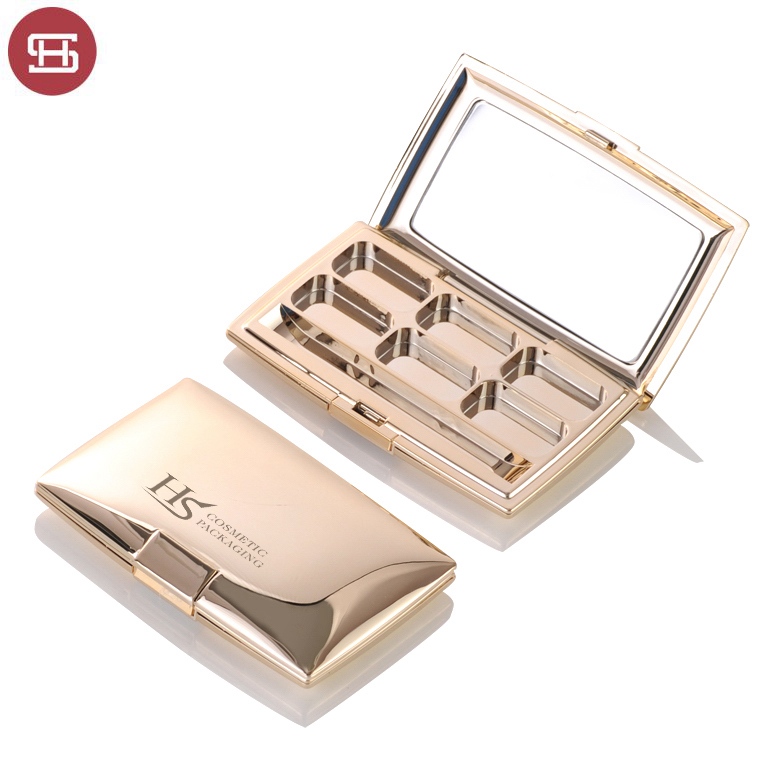High definition Cosmetics Eyeshadow -
 New products hot sale makeup cosmetic liquid black gold empty custom private label eyeshadow case packaging palette – Huasheng