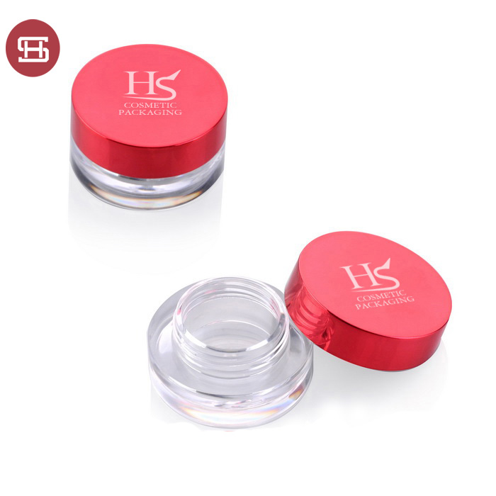 OEM wholesale cheap acrylic private label cosmetic makeup empty mini plastic empty cream jar packaging