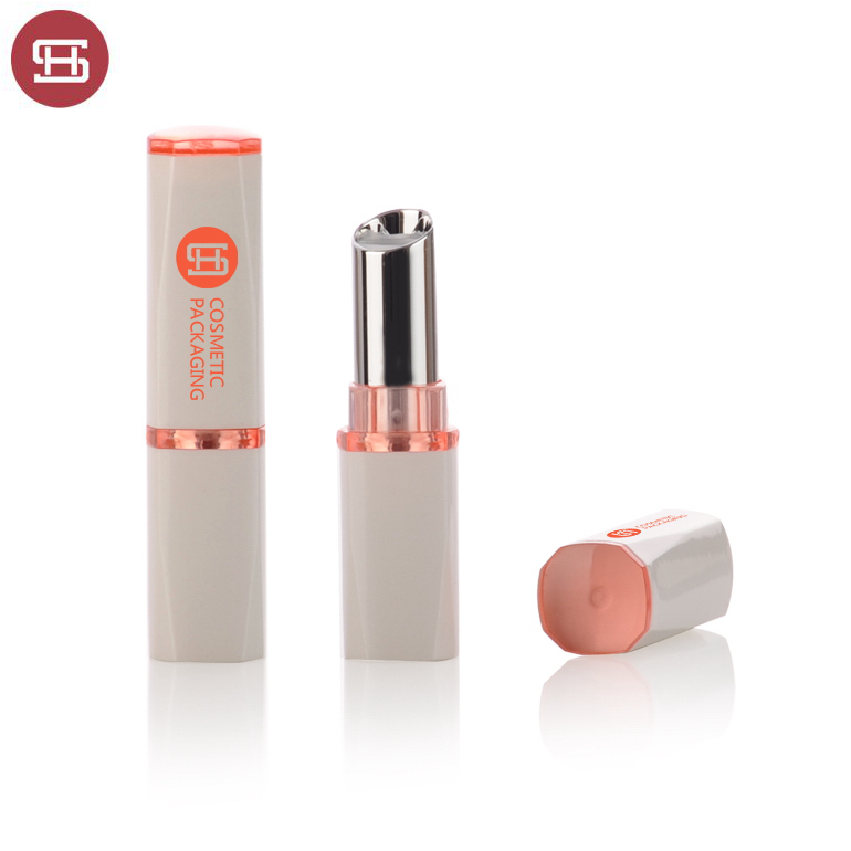 Wholesale cosmetic makeup  unique plastic round white empty lipstick tube container