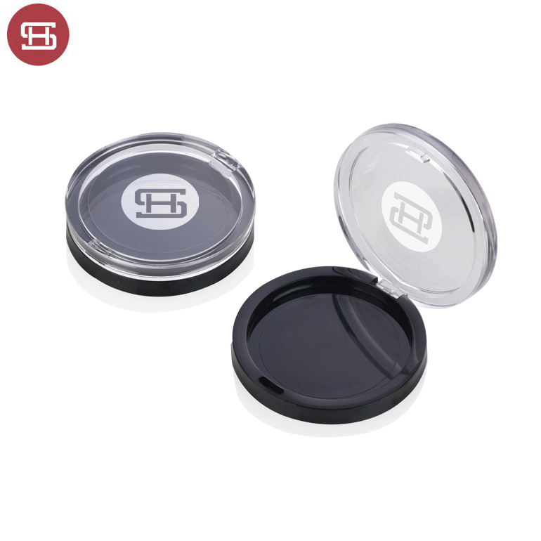 2019 Good Quality Heart Shaped Empty Makeup Compact Powder Case -
 Wholesale OEM hot sale makeup cosmetic custom pressed  black plastic clear round empty compact powder cases r packaging – Hu...