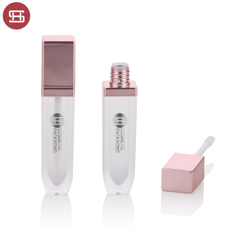 China Cheap price Luxury Lip Gloss Tube - OEM wholesale hot sale cosmetic makeup pink luxury custom private label empty lipgloss tube container packaging – Huasheng detail pictures