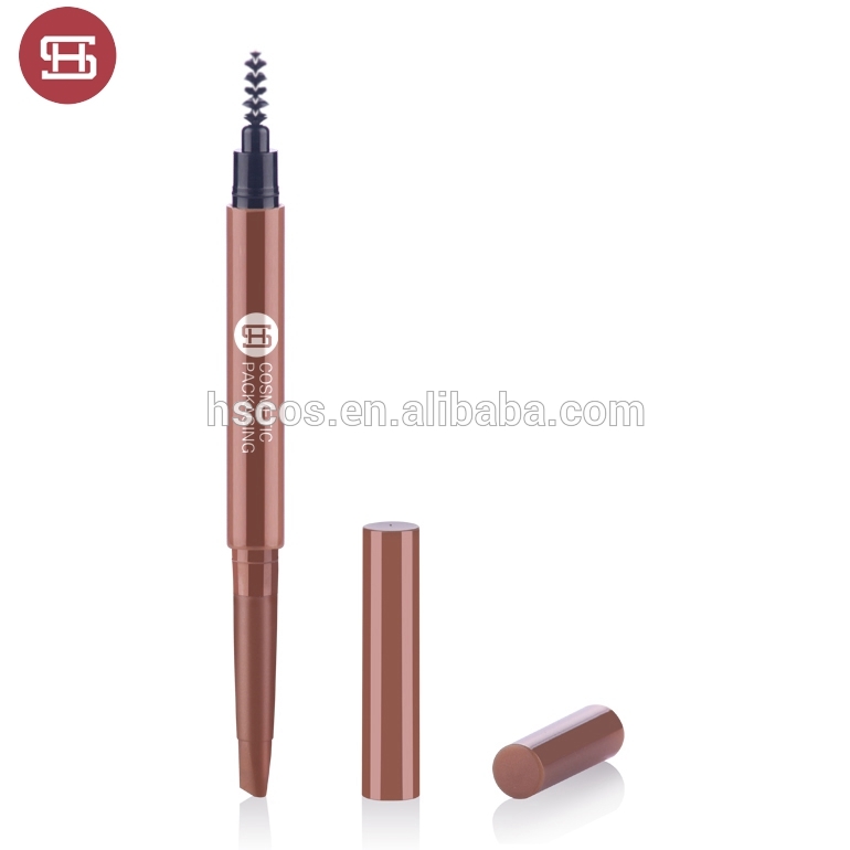 OEM empty sample free eyebrow pencil pen with brush