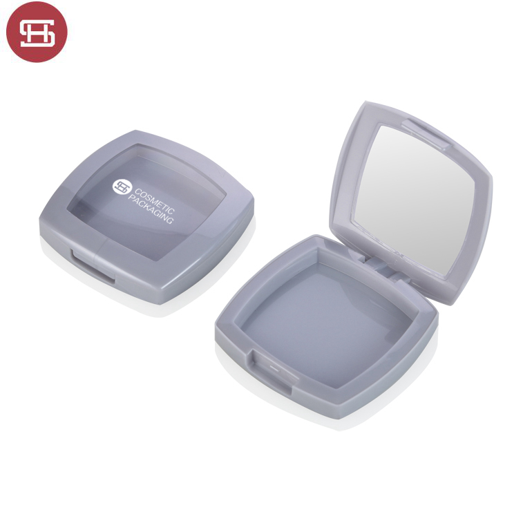 Chinese wholesale White Empty Bb Cushion Compact Case Pressed Powder -
 9235# Wholesale OEM cheap makeup cosmetic custom pressed  plastic round emptycompact powder cases container packaging with mi...