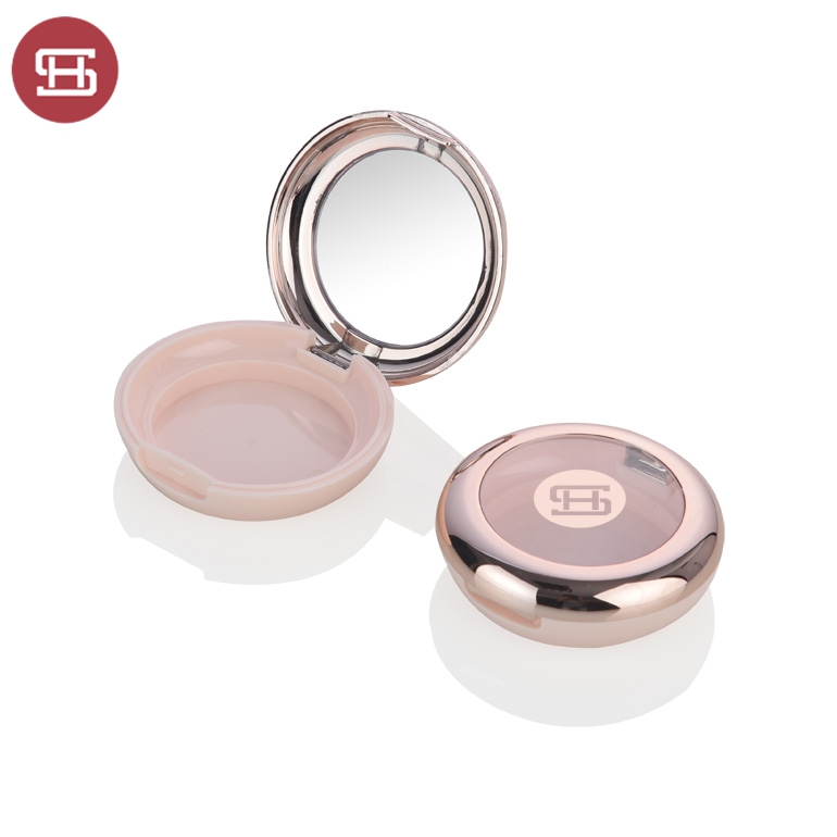 Chinese wholesale White Empty Bb Cushion Compact Case Pressed Powder -
 New products custom luxury empty makeup round pressed compact powder case with mirror – Huasheng