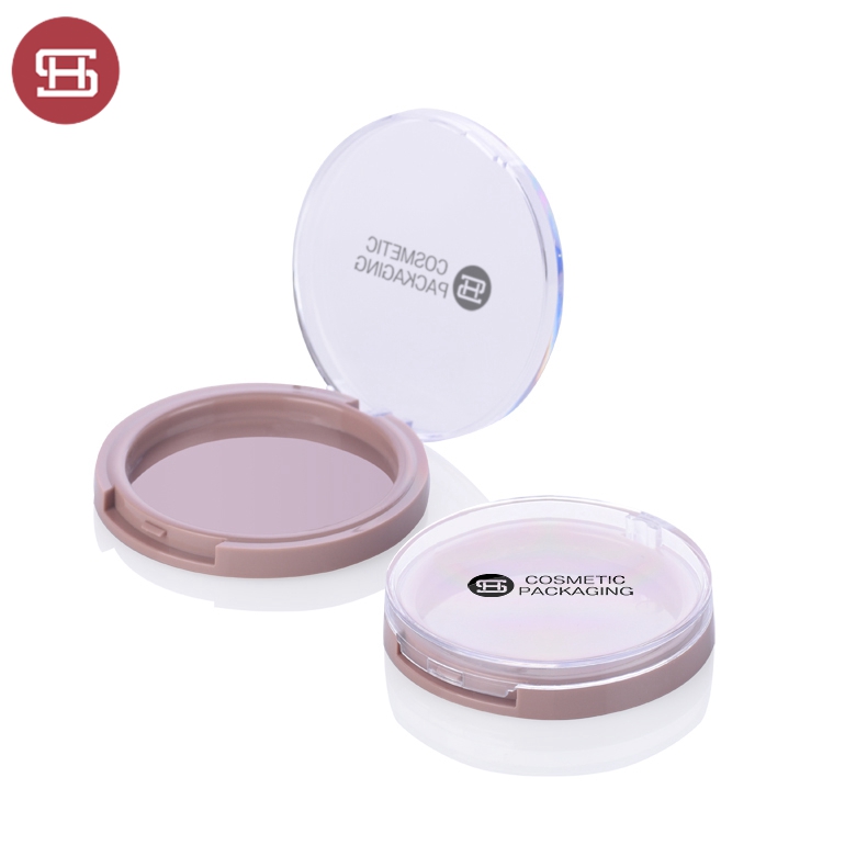 Hot New Products Natural Round Empty Blusher Compact Powder Case -
 Custom clear round empty cosmetic makeup blush packaging – Huasheng