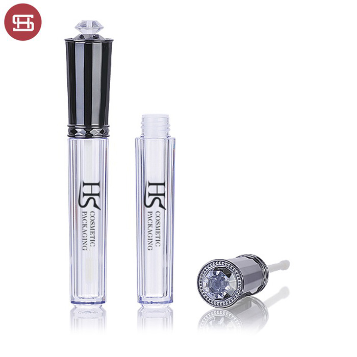 wholesale unique clear empty lipgloss tube container with diamond