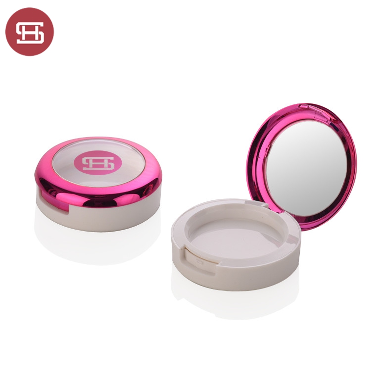 Chinese wholesale White Empty Bb Cushion Compact Case Pressed Powder -
 Wholesale OEM hot sale makeup cosmetic custom pressed  plastic round empty compact powder cases container packaging with wind...