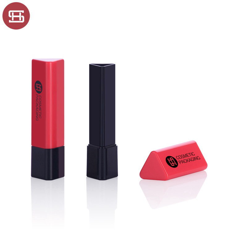 Factory Cheap Foundation Stick Lipstick Container – Custom hot sale unique triangle cosmetic empty lipstick tube container – Huasheng