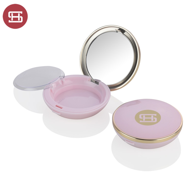 New products wholesale empty makeup round pressed compact powder case with mirror