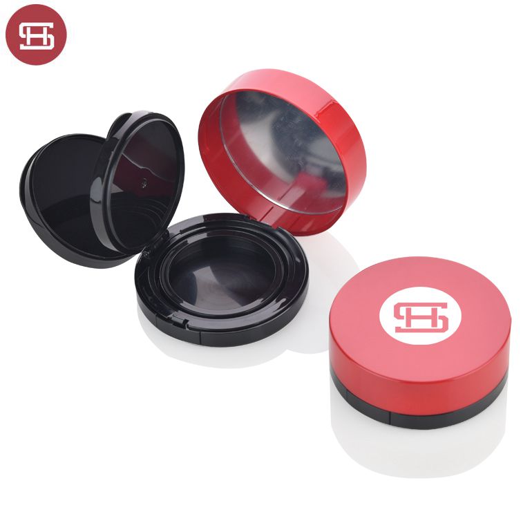 New private label powder packaging  red round empty air bb cushion case