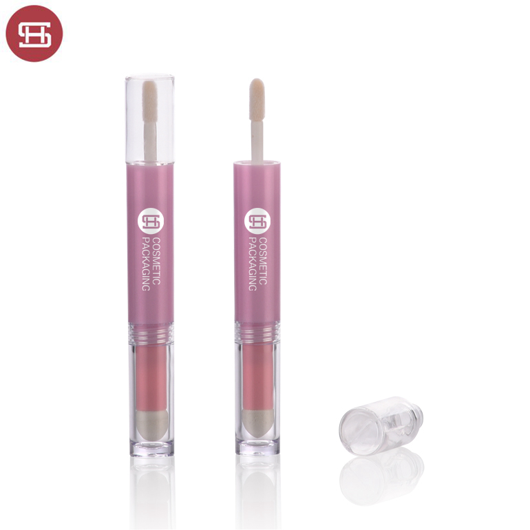 China Cheap price Square Lip Gloss Packaging -
 Wholesale cosmetic hot sale  custom double head dual empty lipgloss container tube packaging – Huasheng