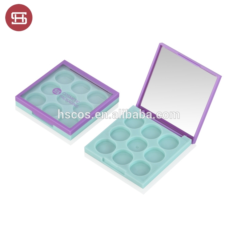 Chinese Professional Sombras Diy Empty Eyeshadow Palette -
 Wholesale empty plastic square 9 color eye shadow palette box – Huasheng