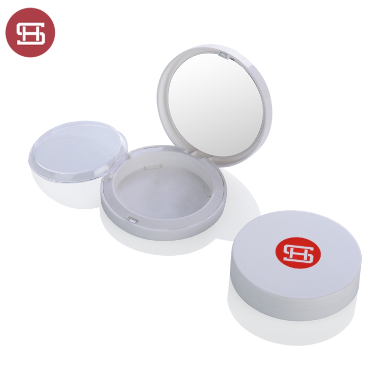 Manufacturer for Aluminum Lipstick Case Magnetic -
 Custom empty round magnetic face compact palette case with mirror. – Huasheng