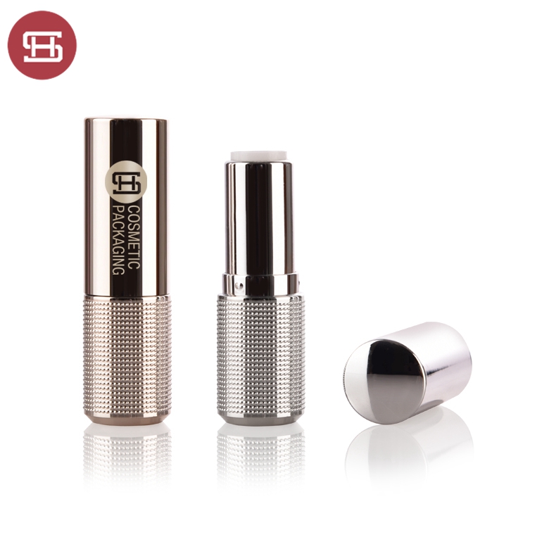 Online Exporter Luxury Empty Bamboo Lipstick Tube -
 Wholesale hot sale cosmetic makeup OEM matte silver cylinder luxury round plastic empty lipstick tube container – Huasheng