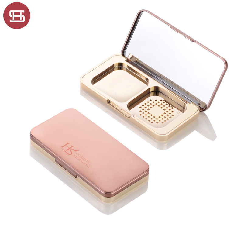 New products hot sale makeup cosmetic rectangle 6 color black clear empty custom private label eyeshadow case packaging palette