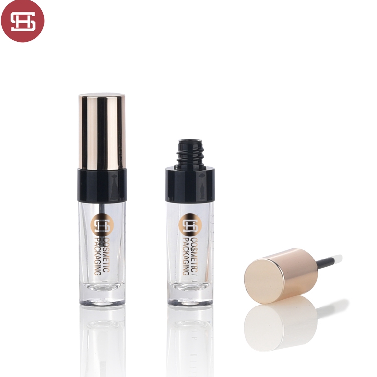 Wholesale new OEM makeup black factory custom round empty plastic cosmetic lipgloss tube container packaging