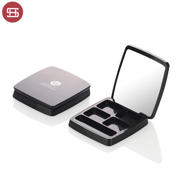 PriceList for Magnet Cosmetic Packaging – New products hot sale makeup cosmetic liquid square black clear empty custom private label eyeshadow case packaging palette – Huasheng